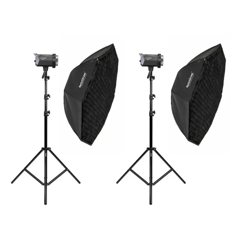 Godox 2x Litemons LA200D LED Studio Continuous Lighting Kit - Bundle