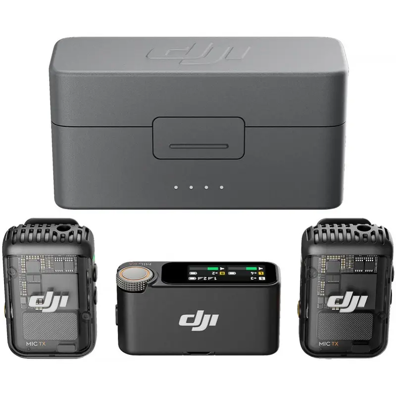 DJI Mic 2 2-Person Wireless Microphone System/Recorder - (2 TX + 1 RX + Charging Case)