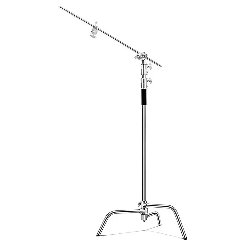 Alston 3.3m Heavy-Duty Stainless Steel C-Stand with Boom Arm & Grip Heads