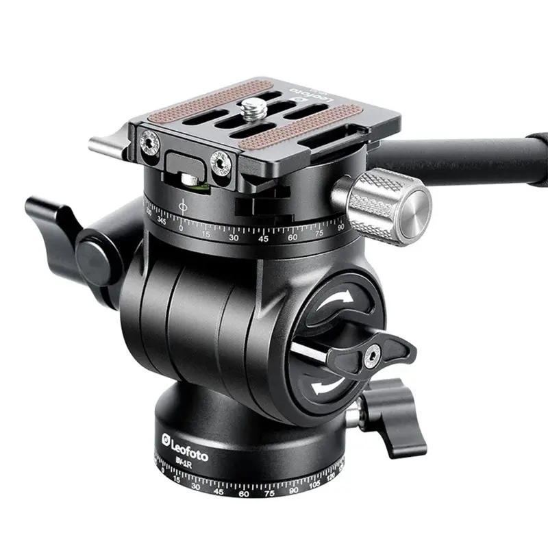 Leofoto BV-1R 48mm Base Fluid Video Head with Panning Clamp and Arca NP-50 Plate