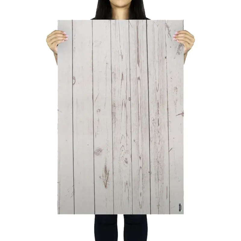 Flat Lay Instagram Backdrop - 'Byron Bay' White Wash Wooden (56cm x 87cm)