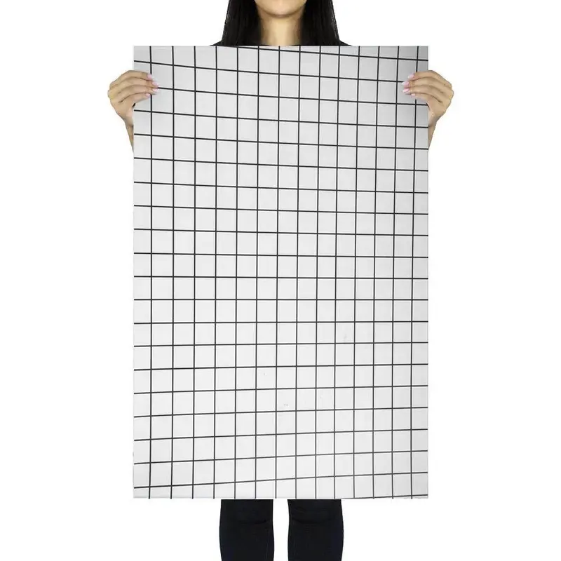 Flat Lay Instagram Backdrop - White 'Glebe' Minimal Grid (56cm x 87cm)