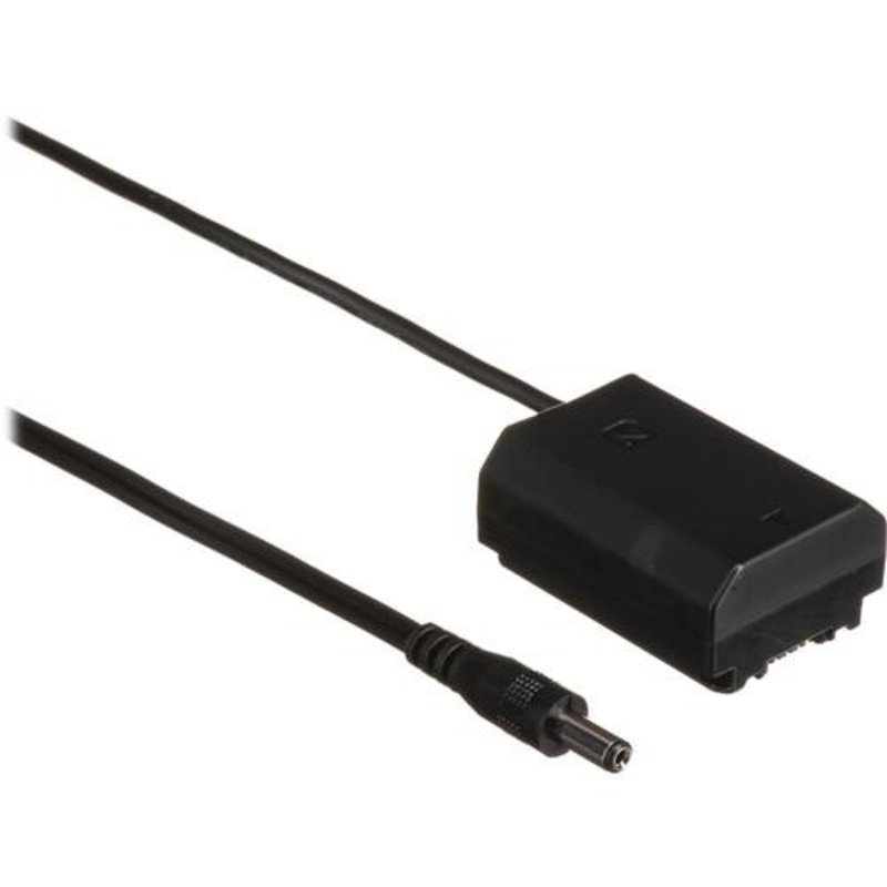 Open Box 2.1mm Male Power Cable to Sony NP-FZ100 Type Dummy Battery (20")